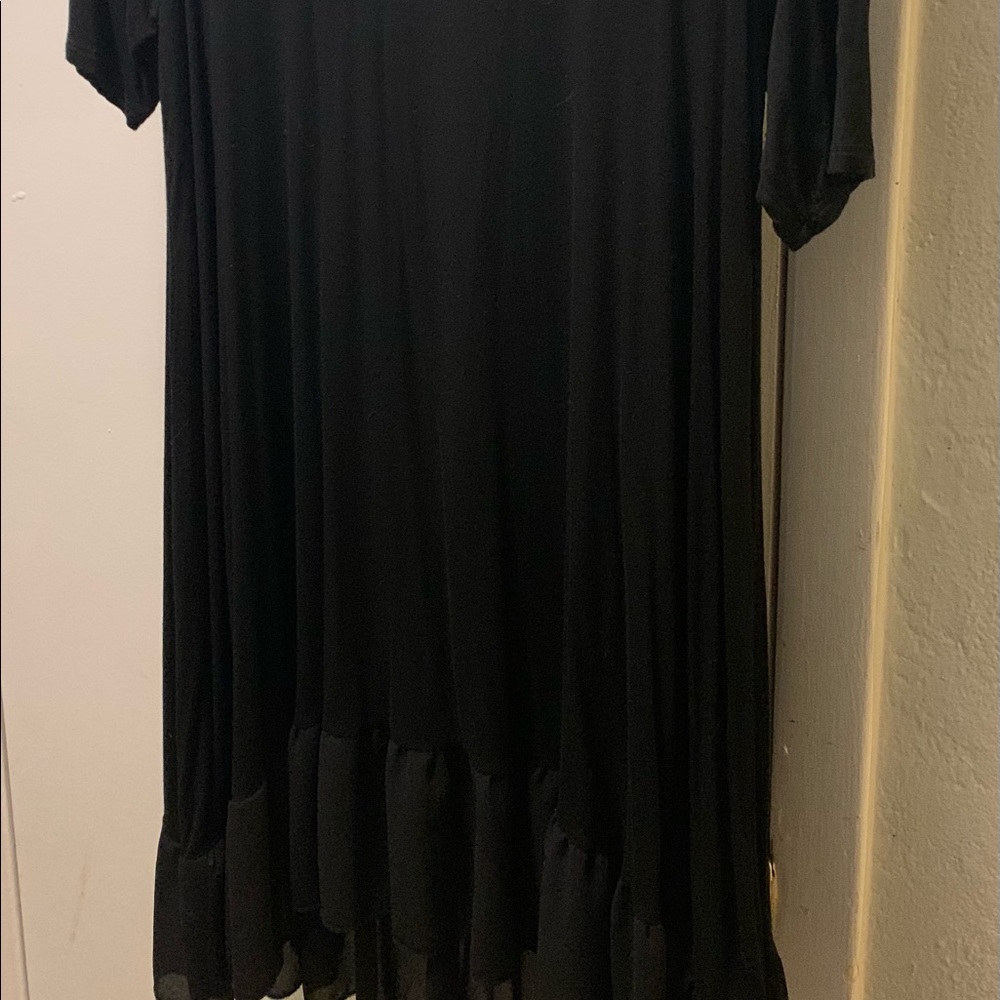 Agnes and Dora Black ruffle tunic.